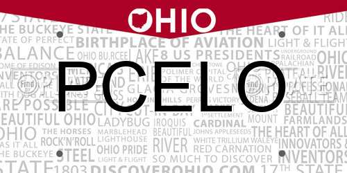 PCELO Ohio License Plate