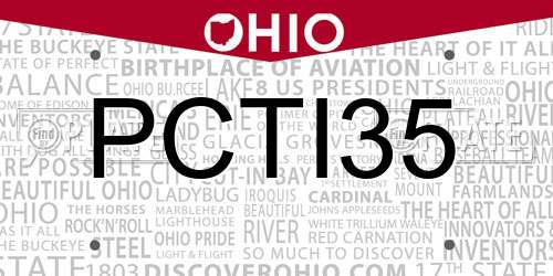 PCTI35 Ohio License Plate