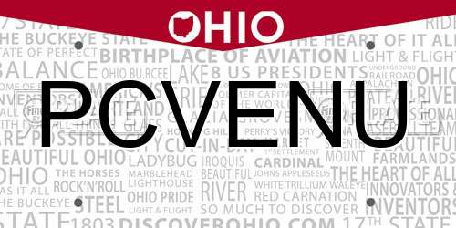 PCVENU Ohio License Plate