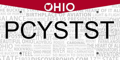 PCYSTST Ohio License Plate