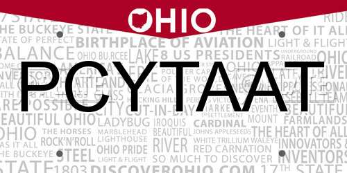 PCYTAAT Ohio License Plate