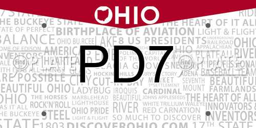 PD7 Ohio License Plate
