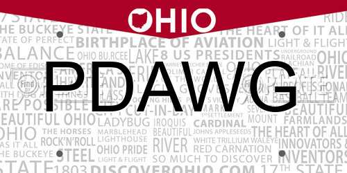 PDAWG Ohio License Plate