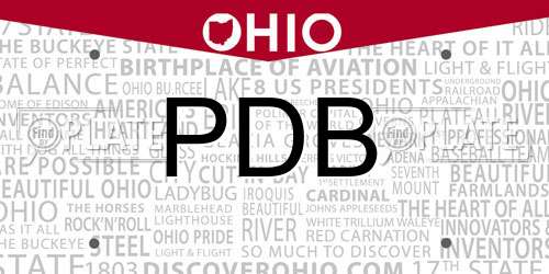 PDB Ohio License Plate