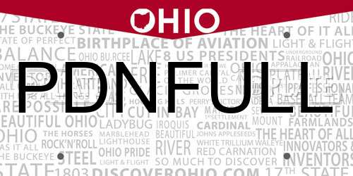 PDNFULL Ohio License Plate