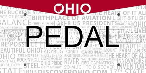 PEDAL Ohio License Plate