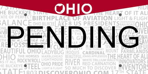 PENDING Ohio License Plate