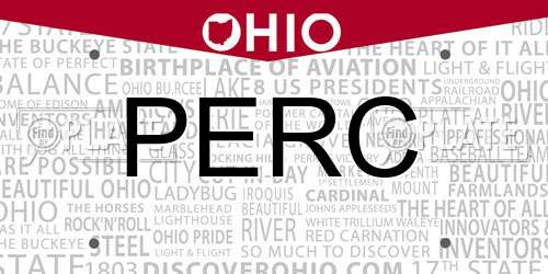 PERC Ohio License Plate