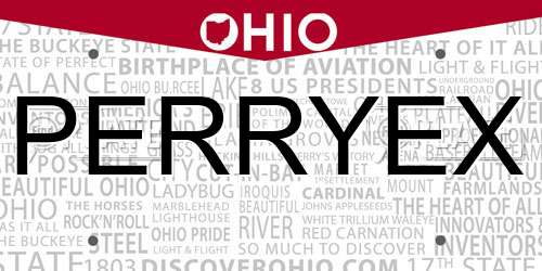 PERRYEX Ohio License Plate
