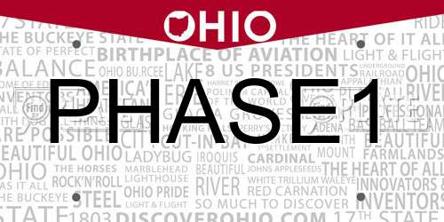 PHASE1 Ohio License Plate