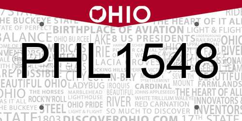 PHL1548 Ohio License Plate