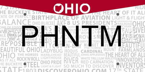 PHNTM Ohio License Plate