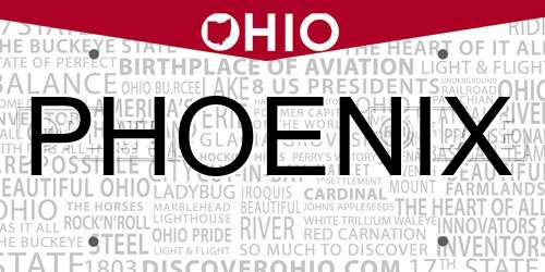 PHOENIX Ohio License Plate