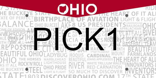 PICK1 Ohio License Plate