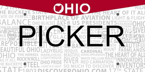 PICKER Ohio License Plate