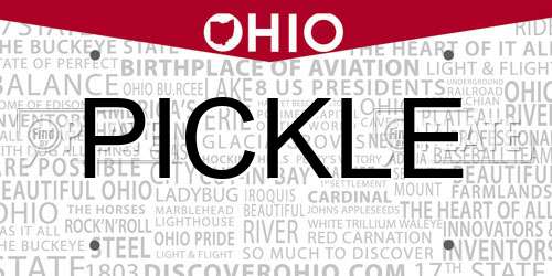 PICKLE Ohio License Plate