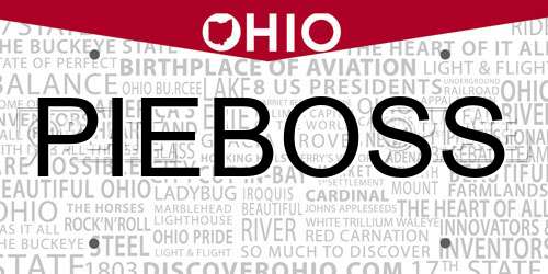 PIEBOSS Ohio License Plate
