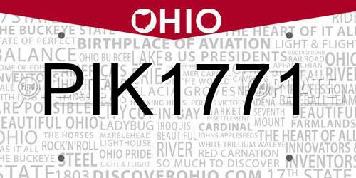 PIK1771 Ohio License Plate