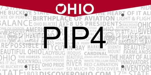 PIP4 Ohio License Plate