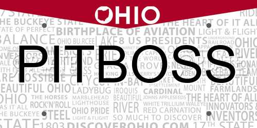 PITBOSS Ohio License Plate