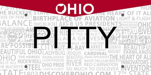 PITTY Ohio License Plate
