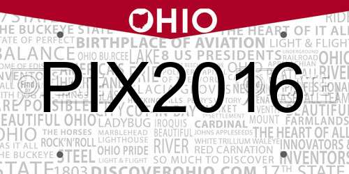 PIX2016 Ohio License Plate