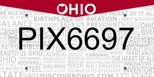 PIX6697 Ohio License Plate