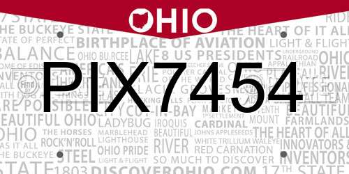 PIX7454 Ohio License Plate