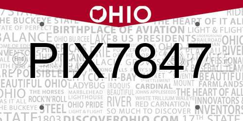 PIX7847 Ohio License Plate