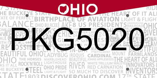 PKG5020 Ohio License Plate