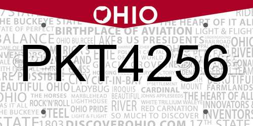 PKT4256 Ohio License Plate