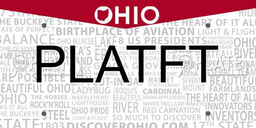 PLATFT Ohio License Plate