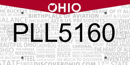 PLL5160 Ohio License Plate