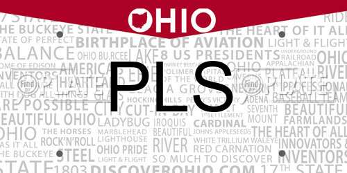 PLS Ohio License Plate