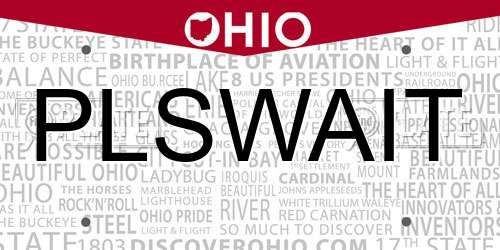 PLSWAIT Ohio License Plate