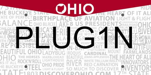 PLUG1N Ohio License Plate