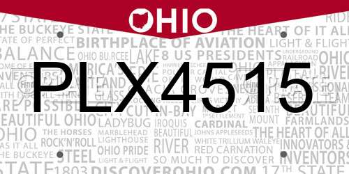 PLX4515 Ohio License Plate