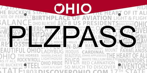 PLZPASS Ohio License Plate