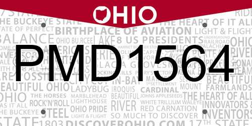 PMD1564 Ohio License Plate
