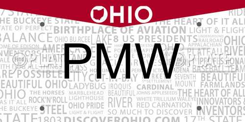 PMW Ohio License Plate