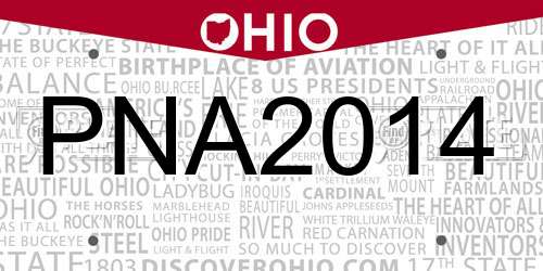 PNA2014 Ohio License Plate