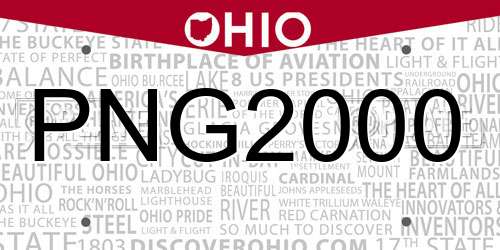 PNG2000 Ohio License Plate