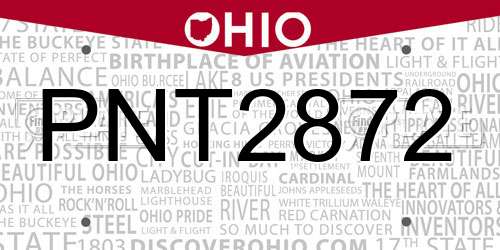 PNT2872 Ohio License Plate