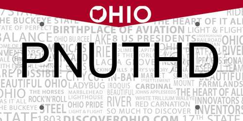 PNUTHD Ohio License Plate
