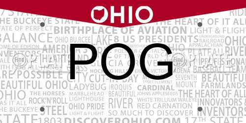 POG Ohio License Plate