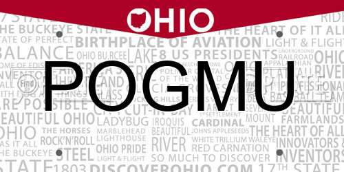 POGMU Ohio License Plate
