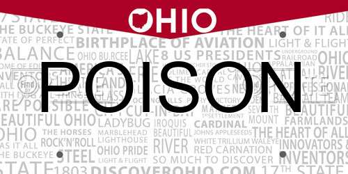 POISON Ohio License Plate