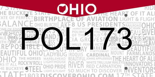 POL173 Ohio License Plate