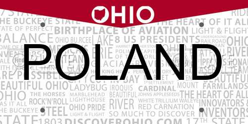 POLAND Ohio License Plate