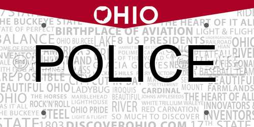 POLICE Ohio License Plate